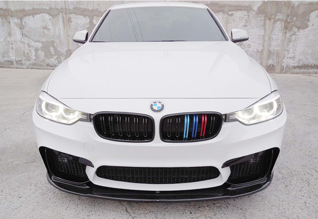 Front Bumper Lip DPT V-1 (For M4, Gloss Black) for BMW 4 Series F-32 2012-2020 - image 1