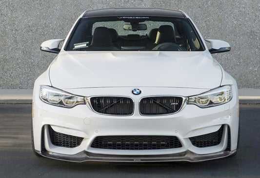 Front Bumper Lip DPT V-2 (For M4, Gloss Black) for BMW 4 Series F-32 2012-2020 - image 1