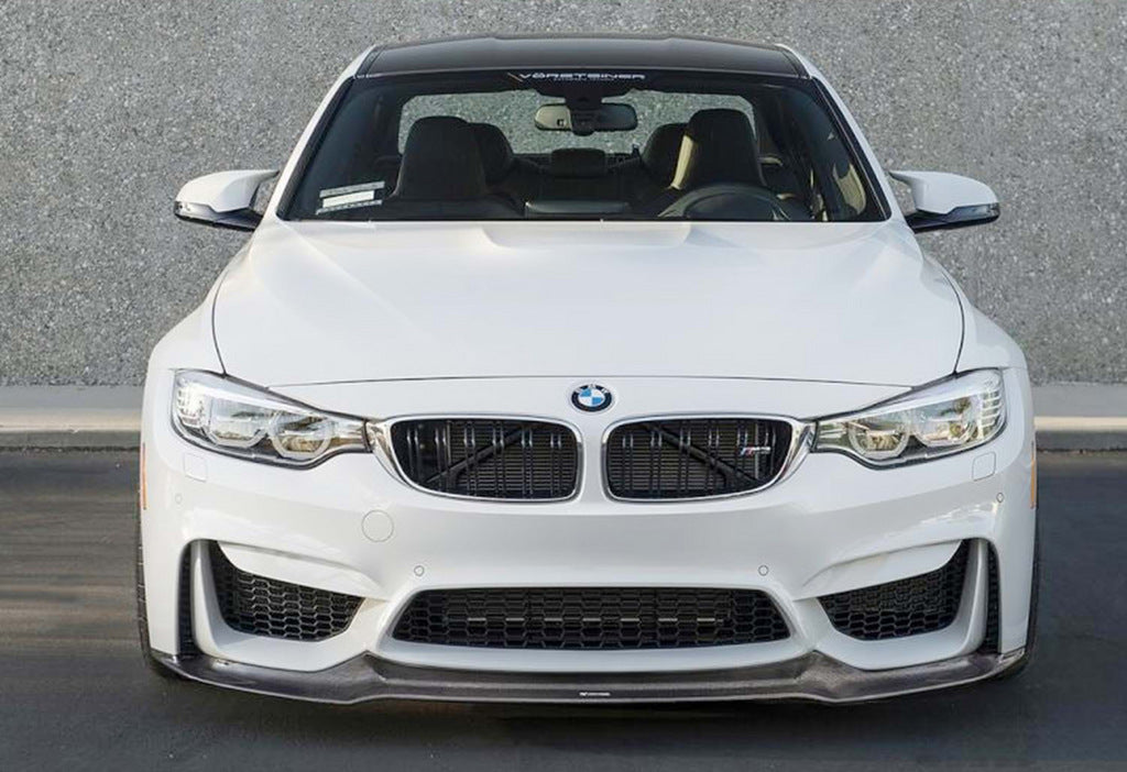 Front Bumper Lip DPT V-2 (For M4, Gloss Black) for BMW 4 Series F32/F33/F36 2012-2020 - image 1