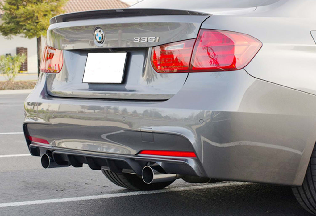 Rear Diffuser DPT V-4 (for M Performance, Gloss Black) for BMW 3 Series F30/F31 2012-2019 - image 1