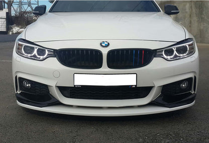 Front Bumper Lip DPT Flap V-3 (for M-Sport, Gloss Black) for BMW 4 Series F-32 2012-2020 - image 2