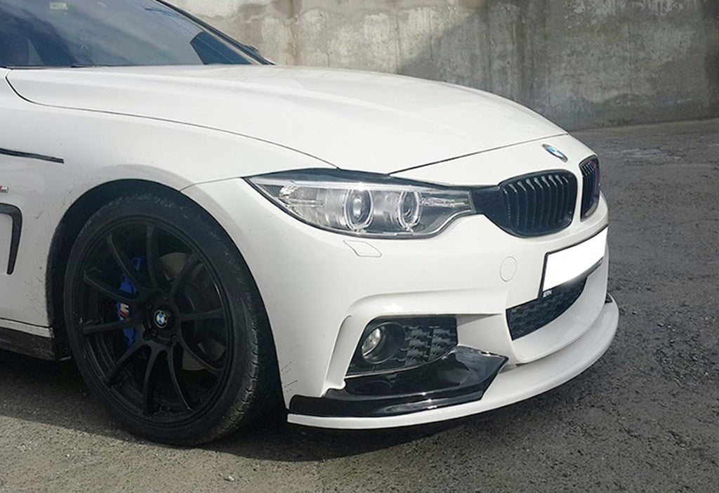 Front Bumper Lip DPT Flap V-3 (for M-Sport, Gloss Black) for BMW 4 Series F-32 2012-2020 - image 3