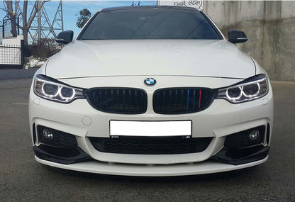 Front Bumper Lip DPT Flap V-3 (for M-Sport, Gloss Black) for BMW 4 Series F-32 2012-2020 - image 4