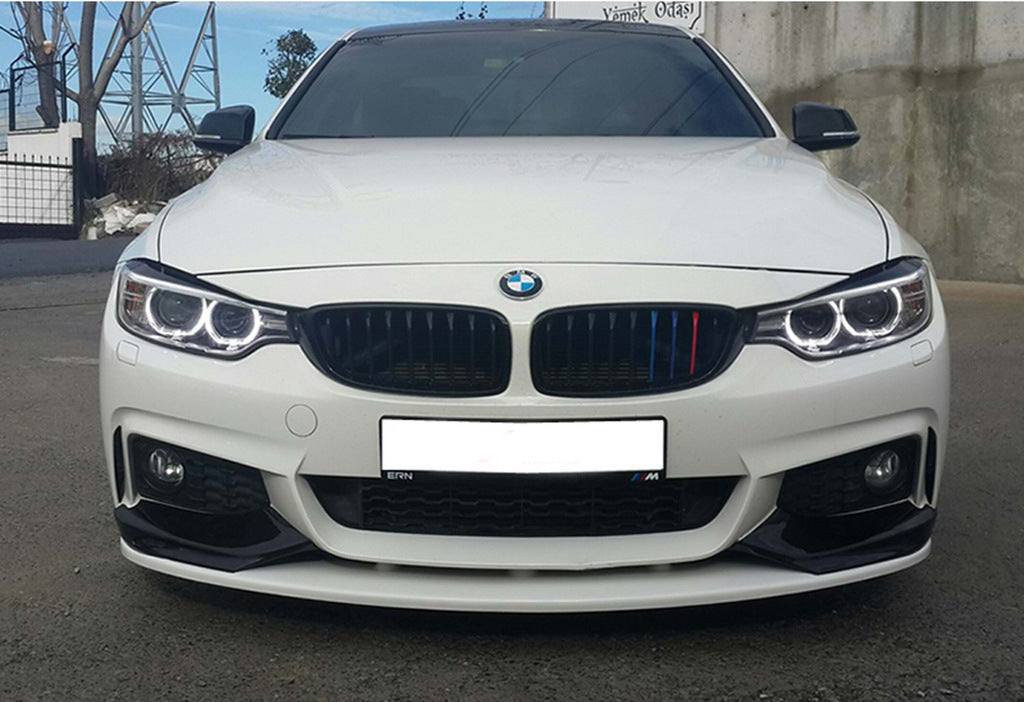 Front Bumper Lip DPT Flap V-3 (for M-Sport, Gloss Black) for BMW 4 Series F-32 2012-2020 - image 4
