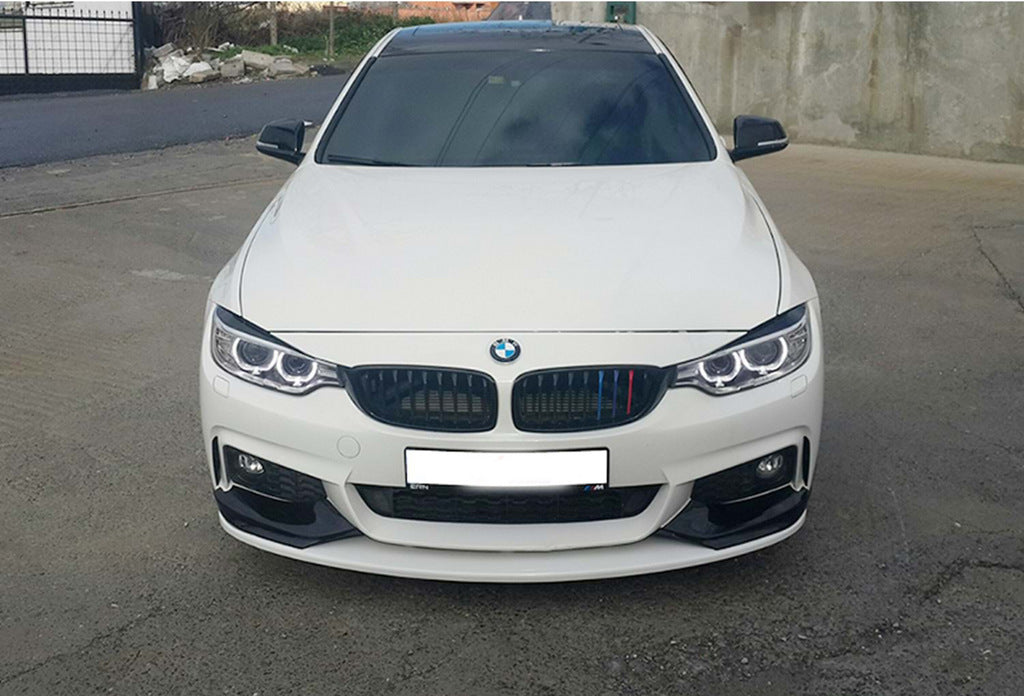 Front Bumper Lip DPT Flap V-3 (for M-Sport, Gloss Black) for BMW 4 Series F-32 2012-2020 - image 5