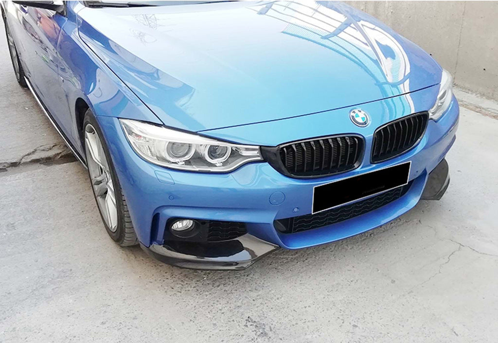 Front Bumper Lip DPT Flap V-1 (for M-Technic, Gloss Black) for BMW 4 Series F32/F33/F36 2012-2020 - image 4