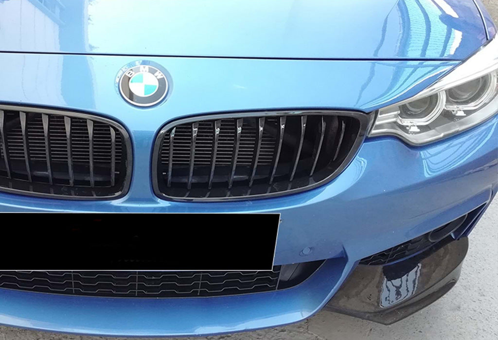 Front Bumper Lip DPT Flap V-1 (for M-Technic, Gloss Black) for BMW 4 Series F32/F33/F36 2012-2020 - image 5