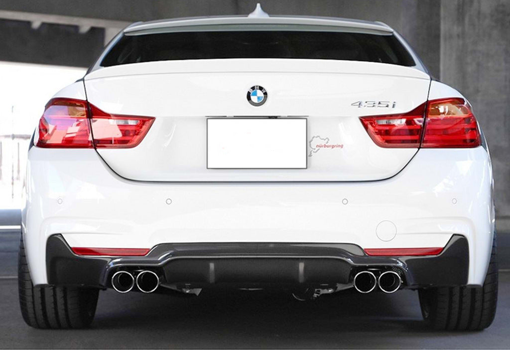 Rear Diffuser DPT V-2 (for M-Performance, Gloss Black) for BMW 4 Series F32/F33/F36 2012-2020 - image 1