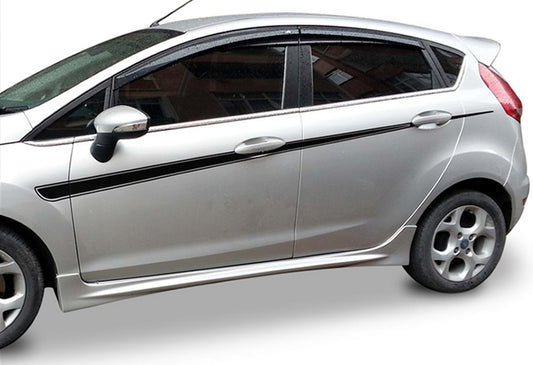 Side Skirts DPT V-2 (HB, Gloss Black) for Ford Fiesta 2008-2017 - image 1