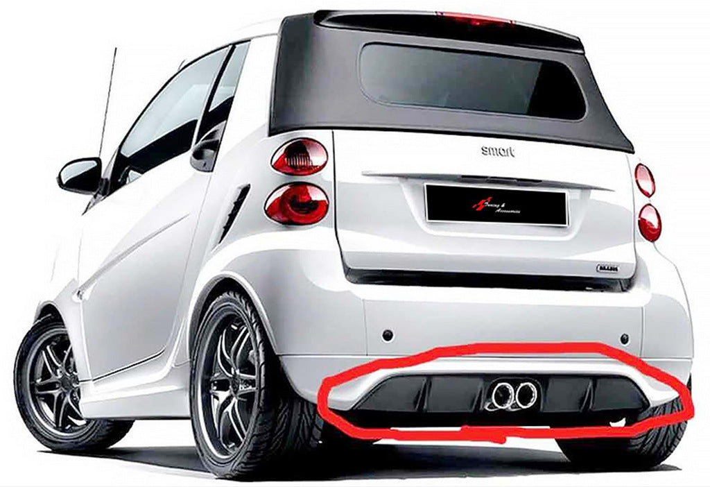 Rear Diffuser DPT (Gloss Black) for Smart 2014- - image 1