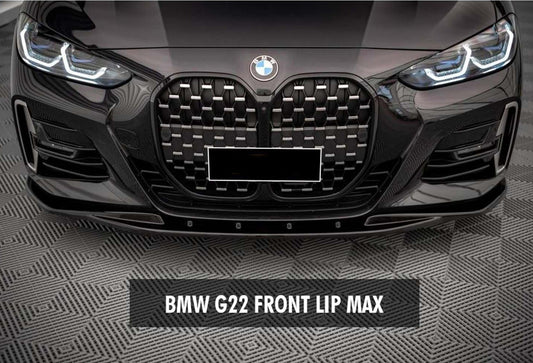 Front Lip DPT V-1 (for G22/G23, gloss black) for BMW 4 series G22/23/26 2020- - image 1