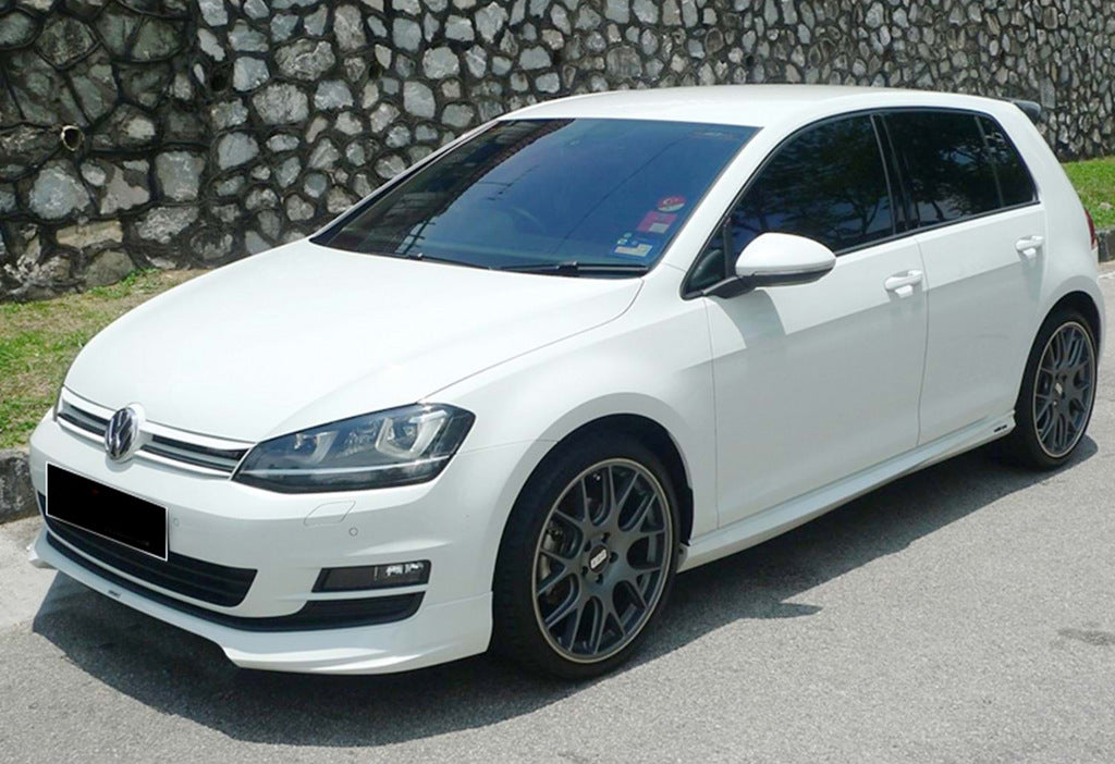 Front Lip DPT V-5 (for OEM bumper, 2012-2017, Gloss Black) for Volkswagen Golf 7/E-Golf 2012-2020 - image 2