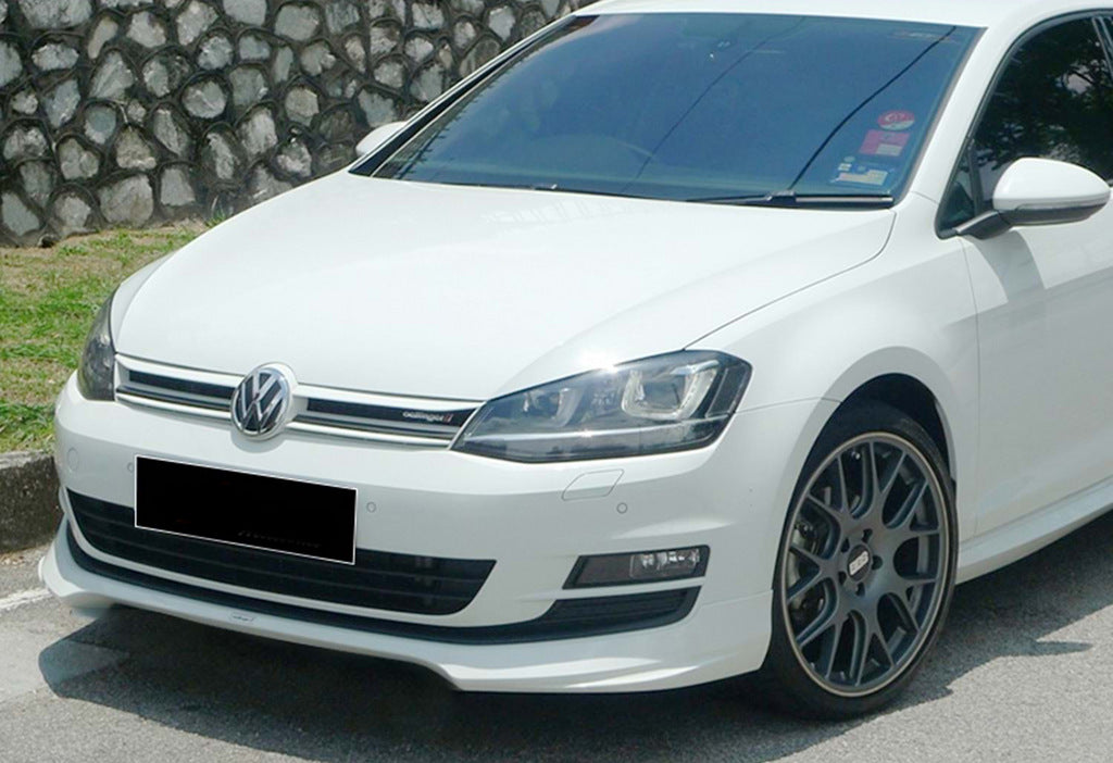 Front Lip DPT V-5 (for OEM bumper, 2012-2017, Gloss Black) for Volkswagen Golf 7/E-Golf 2012-2020 - image 1