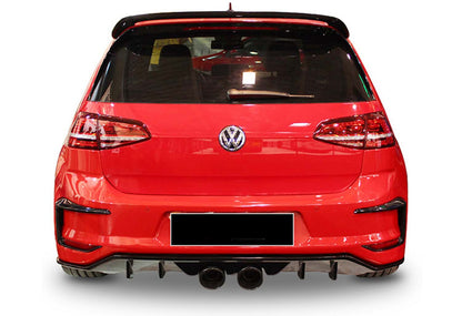 Rear Diffuser DPT V-7 (2012-2017, Gloss Black) for Volkswagen Golf 7/E-Golf 2012-2020 - image 1