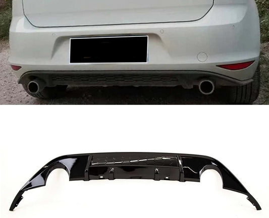 Rear Diffuser DPT V-3 (for GTI, 2012-2017, Gloss Black) for Volkswagen Golf 7/E-Golf 2012-2020 - image 1