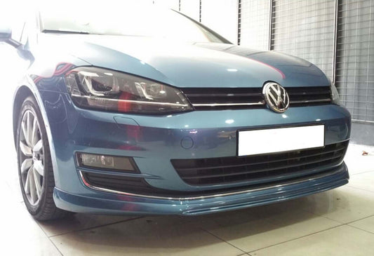 Front Lip DPT V-2 (for OEM bumper, 2012-2017, Gloss Black) for Volkswagen Golf 7/E-Golf 2012-2020 - image 1