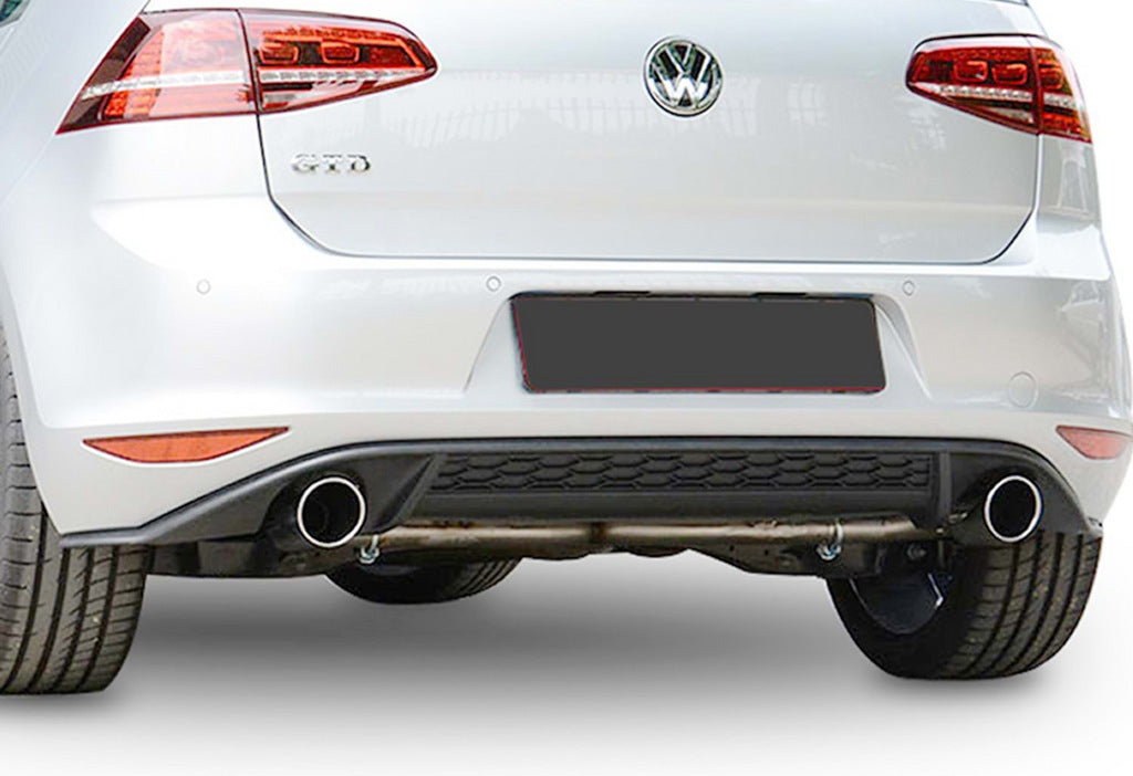 Rear diffuser DPT V-2 (for GTI, 2012-2017, gloss black) for Volkswagen Golf 7/E-Golf - image 1