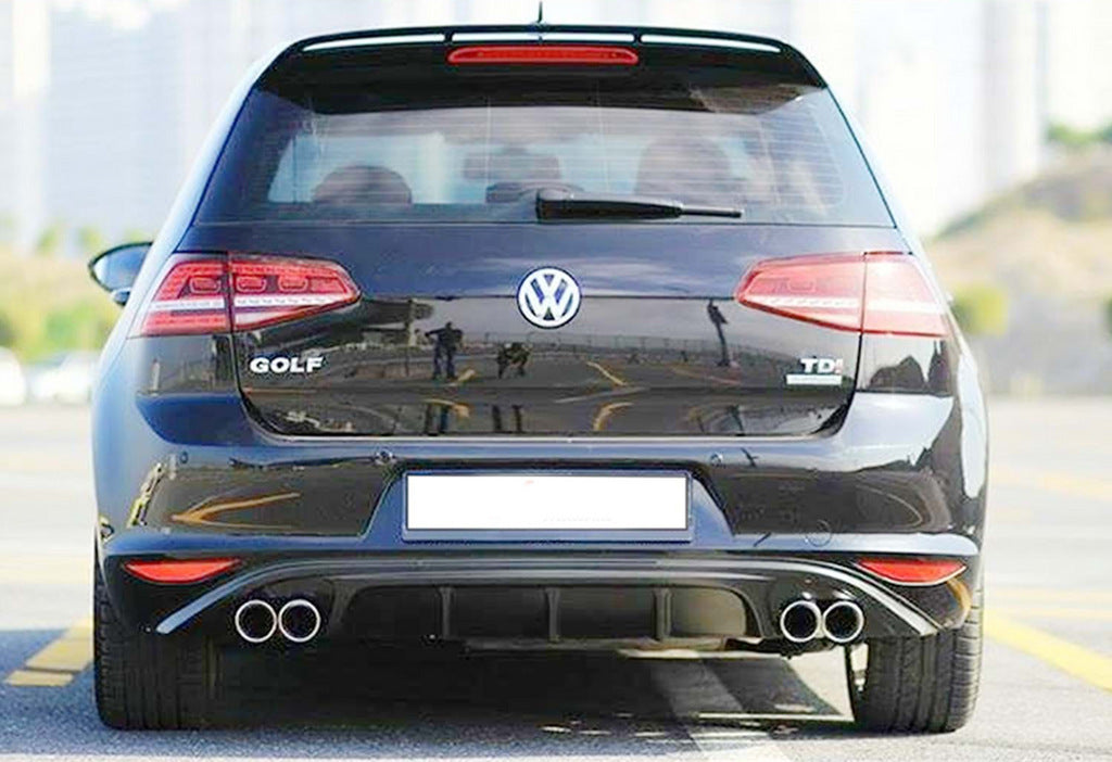 Rear Diffuser DPT V-6 (2012-2017, Gloss Black) for Volkswagen Golf 7/E-Golf 2012-2020 - image 2