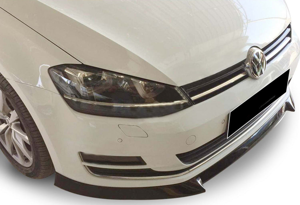 Front Lip DPT V-4 (for OEM bumper, 2012-2017, Gloss Black) for Volkswagen Golf 7/E-Golf 2012-2020 - image 1