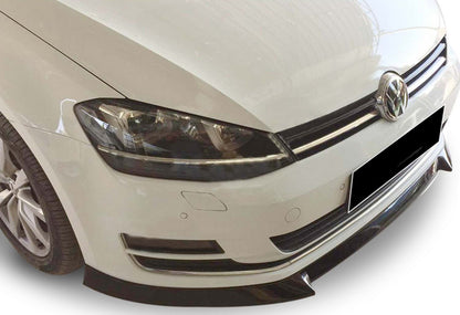 Front Lip DPT V-4 (for OEM bumper, 2012-2017, Gloss Black) for Volkswagen Golf 7/E-Golf 2012-2020 - image 1