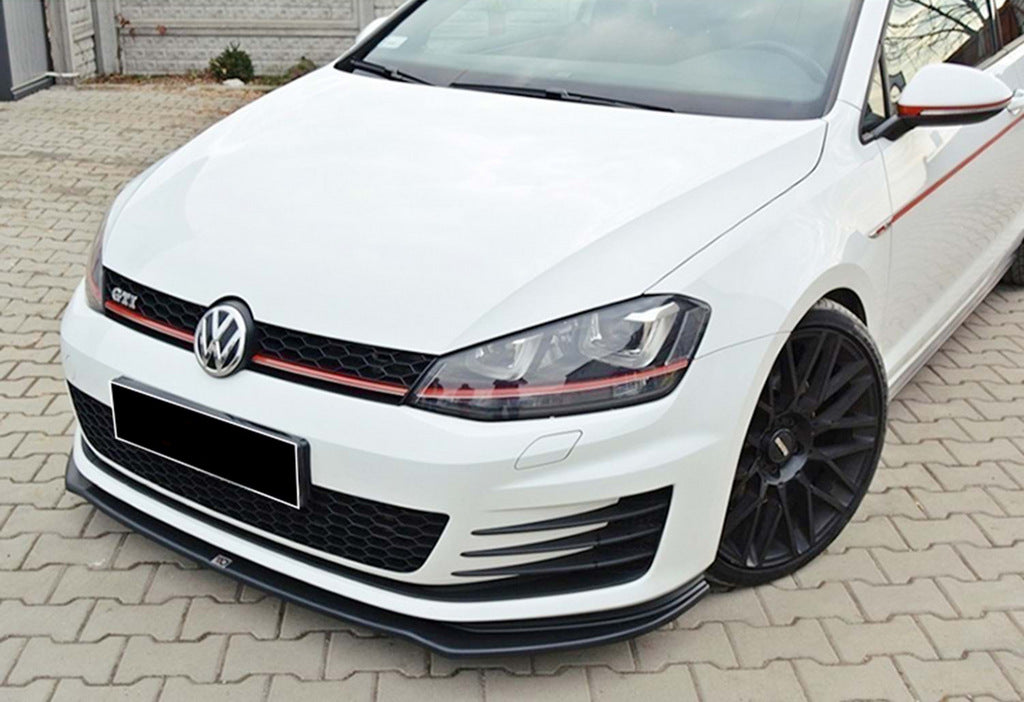 Front Lip Spoiler DPT V-2 (for GTI, 2012-2017, Gloss Black) for Volkswagen Golf 7/E-Golf 2012-2020 - image 5