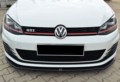 Front Lip Spoiler DPT V-2 (for GTI, 2012-2017, Gloss Black) for Volkswagen Golf 7/E-Golf 2012-2020 - image 3