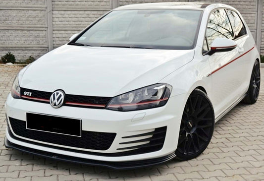 Front Lip Spoiler DPT V-2 (for GTI, 2012-2017, Gloss Black) for Volkswagen Golf 7/E-Golf 2012-2020 - image 2