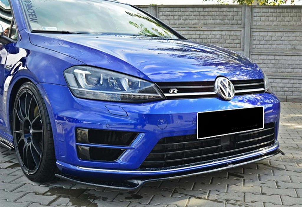 Front Lip Spoiler DPT V-2 (for R / R-Line HB, 2012-2017, Gloss Black) for Volkswagen Golf 7/E-Golf 2012-2020 - image 2