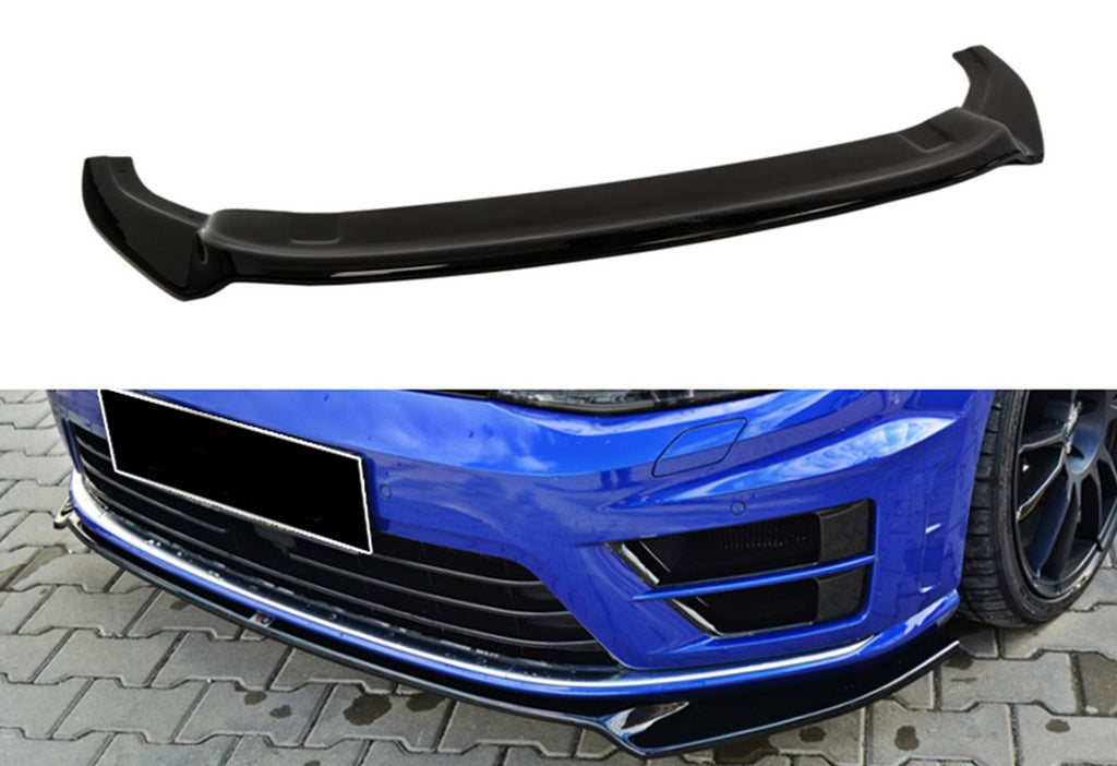 Front Lip Spoiler DPT V-2 (for R / R-Line HB, 2012-2017, Gloss Black) for Volkswagen Golf 7/E-Golf 2012-2020 - image 4