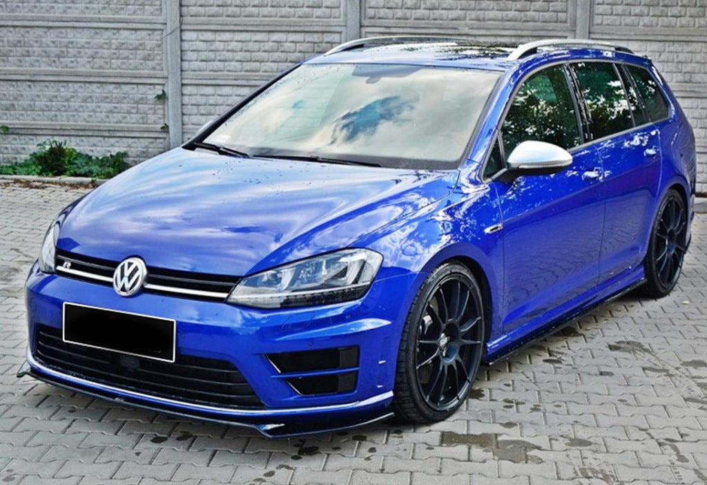 Front Lip Spoiler DPT V-2 (for R / R-Line HB, 2012-2017, Gloss Black) for Volkswagen Golf 7/E-Golf 2012-2020 - image 1