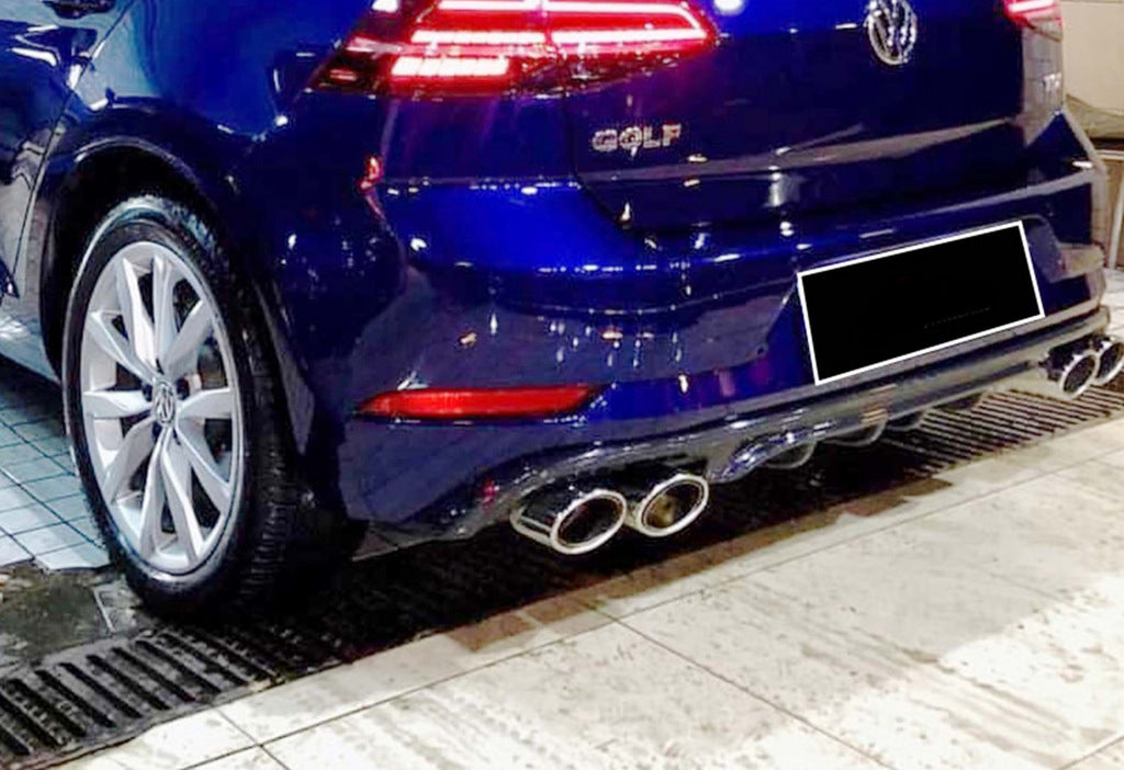 DPT V-1 rear diffuser (2017-2019, gloss black) for Volkswagen Golf 7/E-Golf - image 2