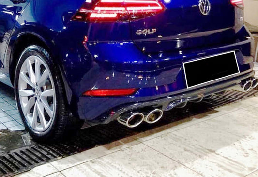 DPT V-1 rear diffuser (2017-2019, gloss black) for Volkswagen Golf 7/E-Golf - image 2
