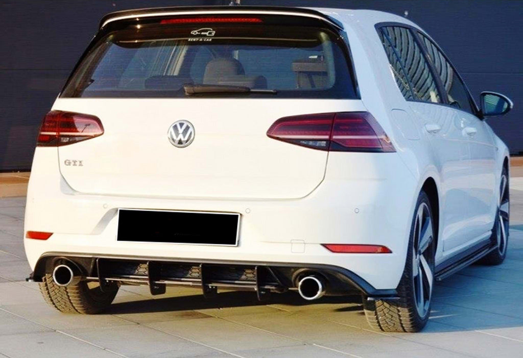 Rear Diffuser DPT V-2 (for GTI, 2017-2019, Matte Black) for Volkswagen Golf 7/E-Golf 2012-2020 - image 2