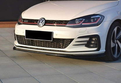 Front Lip DPT V-2 (for GTI, 2017-2019, Gloss Black) for Volkswagen Golf 7/E-Golf 2012-2020 - image 1