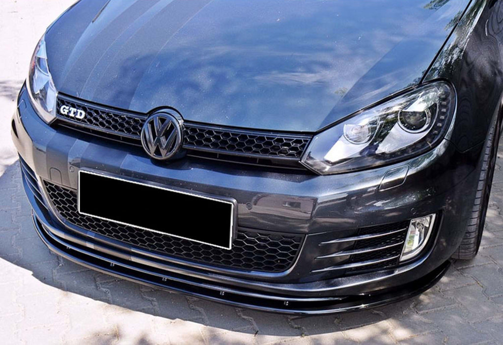 Front Lip DPT V-2 (for GTI, Gloss Black) for Volkswagen Golf 6 2008-2014 - image 1