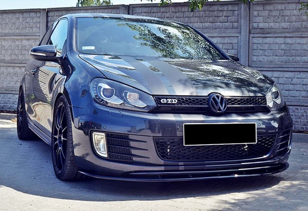 Front Lip DPT V-2 (for GTI, Gloss Black) for Volkswagen Golf 6 2008-2014 - image 2