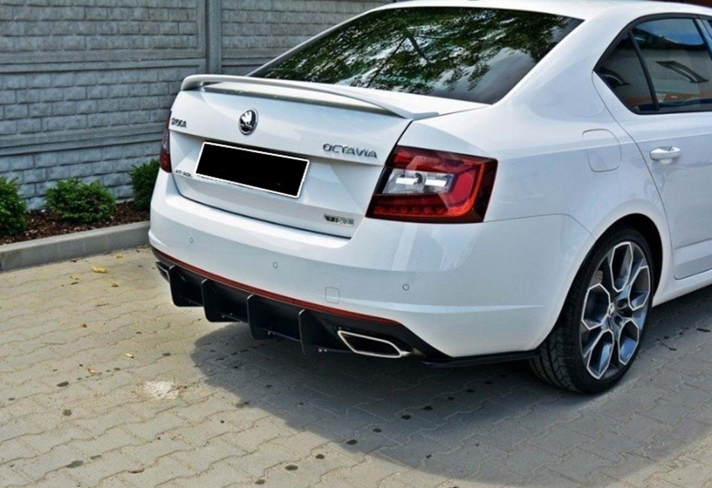 Rear Diffuser DPT V-5 (SD, Matte Black) for Skoda Octavia III A7 2013-2019 - image 2