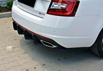 Rear Diffuser DPT V-5 (SD, Matte Black) for Skoda Octavia III A7 2013-2019 - image 3