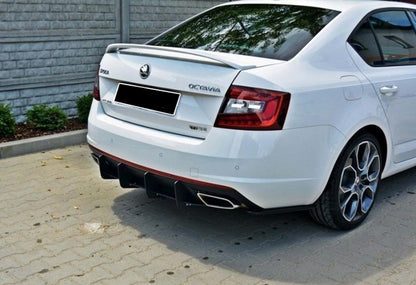 Rear Diffuser DPT V-5 (SD, Matte Black) for Skoda Octavia III A7 2013-2019 - image 2