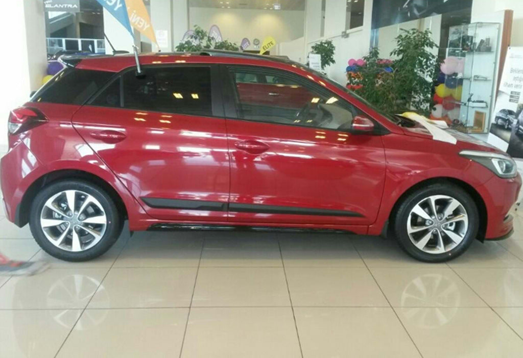 Side Skirts DPT (2014-2020, Gloss Black) for Hyundai I-20 2014-2020 - image 1