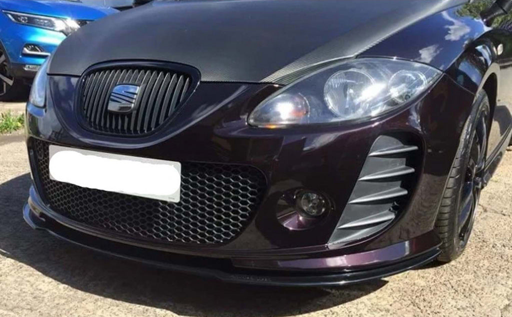 Front Lip Spoiler DPT (for Cupra, Gloss Black) for Seat Leon 2005-2012 - image 2