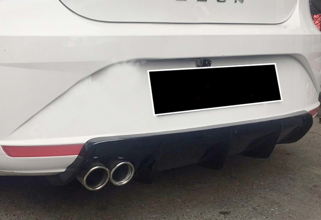 Rear Diffuser DPT V-3 (2009-2012, Gloss Black) for Seat Leon 2005-2012 - image 1
