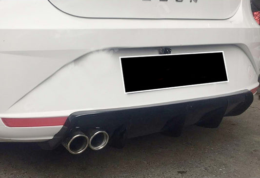 Rear Diffuser DPT V-3 (2009-2012, Gloss Black) for Seat Leon 2005-2012 - image 1