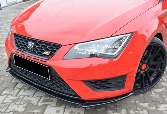 Front Lip Spoiler DPT (Cupra, 2013-2016, Gloss Black) for Seat Leon 2013-2020 - image 1