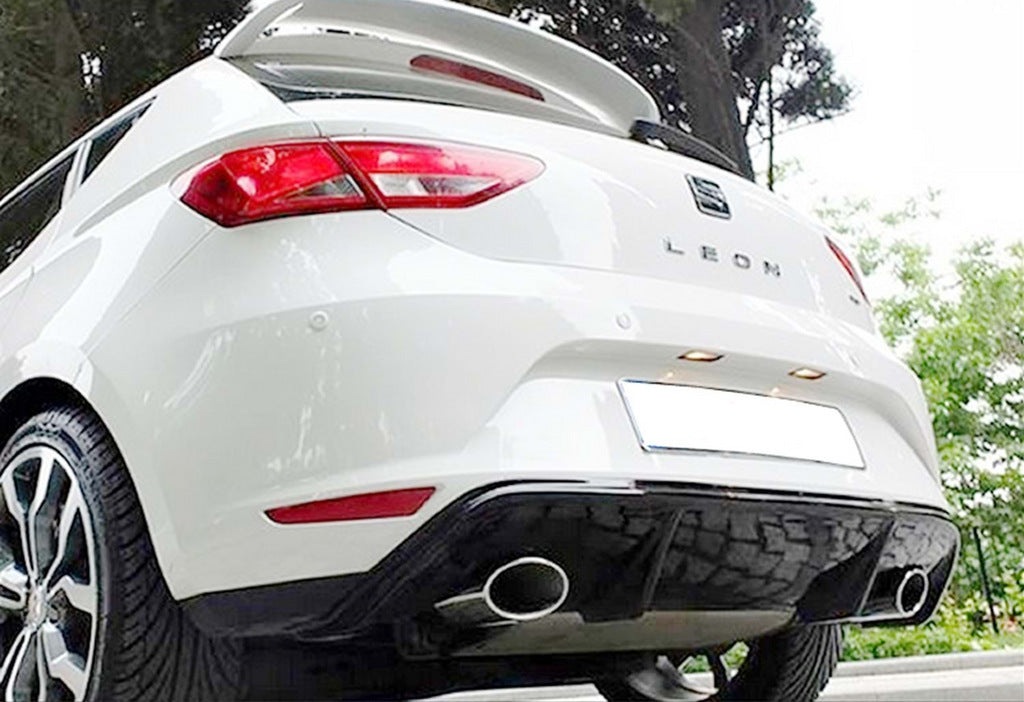 Rear Diffuser DPT V-7 (2013-2016, Gloss Black) for Seat Leon 2013-2020 - image 1