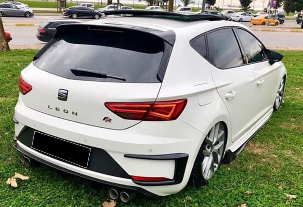 Rear bumper extensions DPT (2017-2020, 2pcs, gloss black) for Seat Leon 2013-2020 - image 3