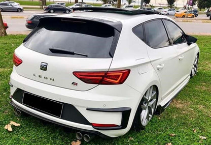 Rear bumper extensions DPT (2017-2020, 2pcs, gloss black) for Seat Leon 2013-2020 - image 3