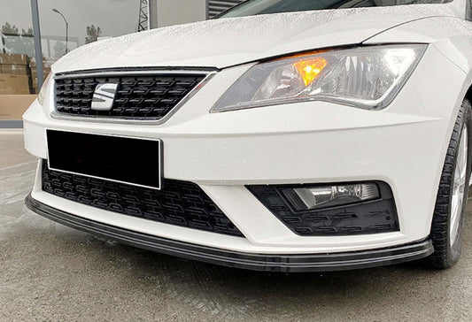 Front Lip DPT V-4 (2017-2020, Gloss Black) for Seat Leon 2013-2020 - image 1