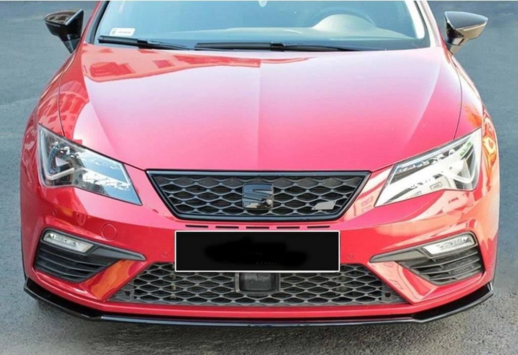 Front Lip Spoiler DPT (Cupra, 2017-2020, Gloss Black) for Seat Leon 2013-2020 - image 2