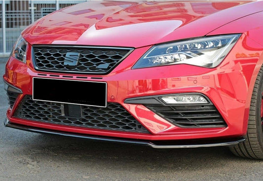 Front Lip Spoiler DPT (Cupra, 2017-2020, Gloss Black) for Seat Leon 2013-2020 - image 1